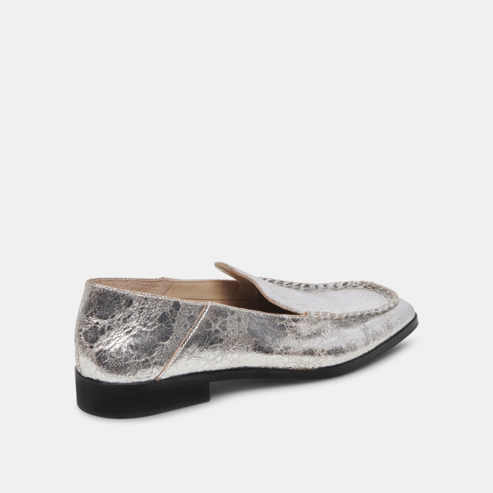 Dolce Vita Beny Flats Silver Distressed Leather