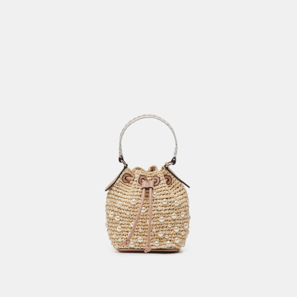 Dolce Vita Lolly Handbag Natural Pearl Raffia