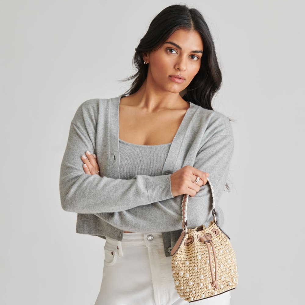 Dolce Vita Lolly Handbag Natural Pearl Raffia