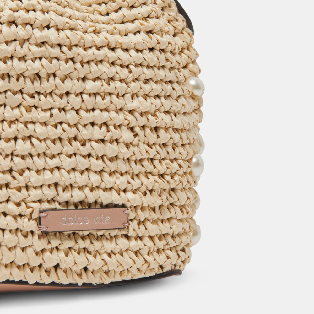 Dolce Vita Lolly Handbag Natural Pearl Raffia