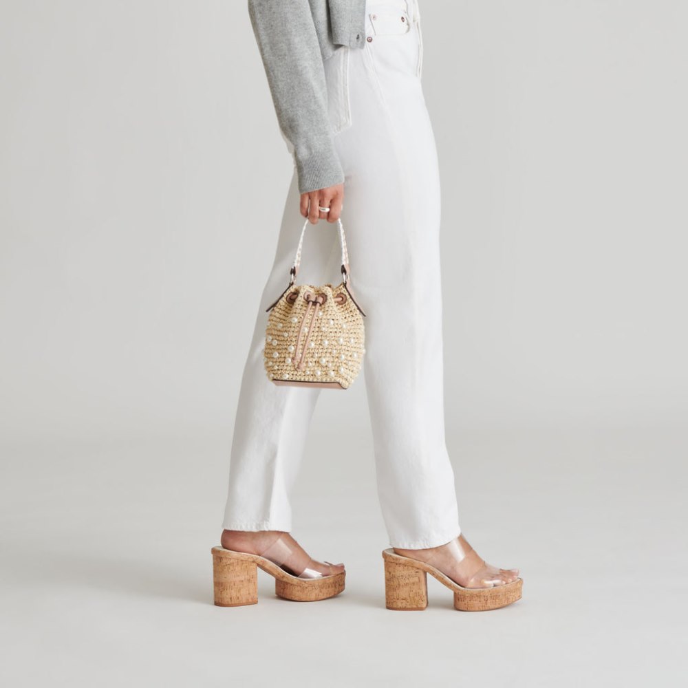 Dolce Vita Lolly Handbag Natural Pearl Raffia