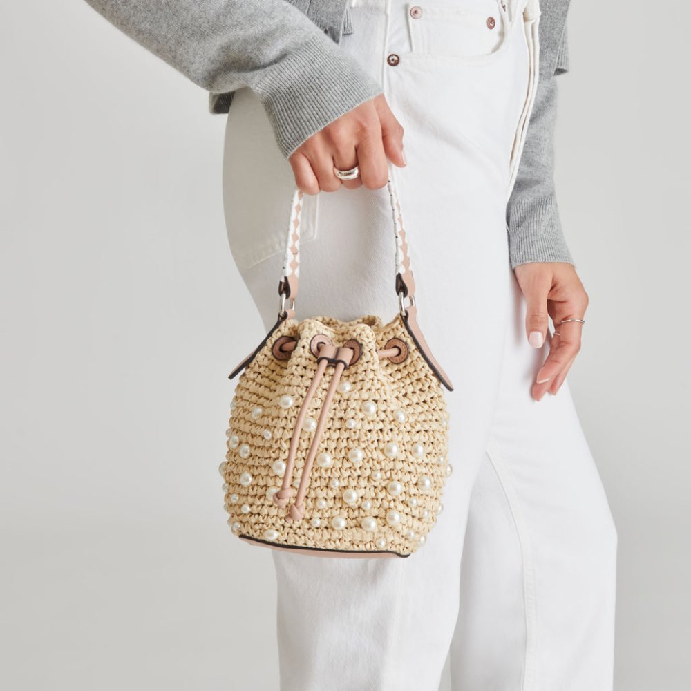 Dolce Vita Lolly Handbag Natural Pearl Raffia