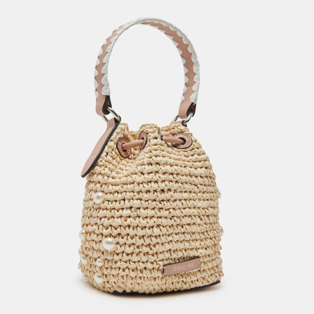 Dolce Vita Lolly Handbag Natural Pearl Raffia