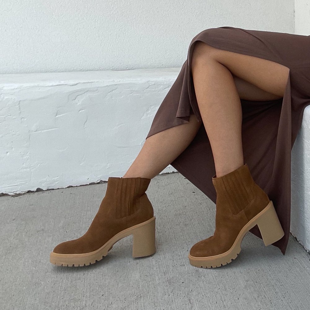 Dolce Vita Caster H2o Booties Camel Suede