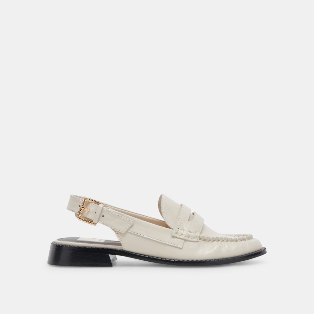 Dolce Vita Hardi Loafers Ivory Crinkle Patent