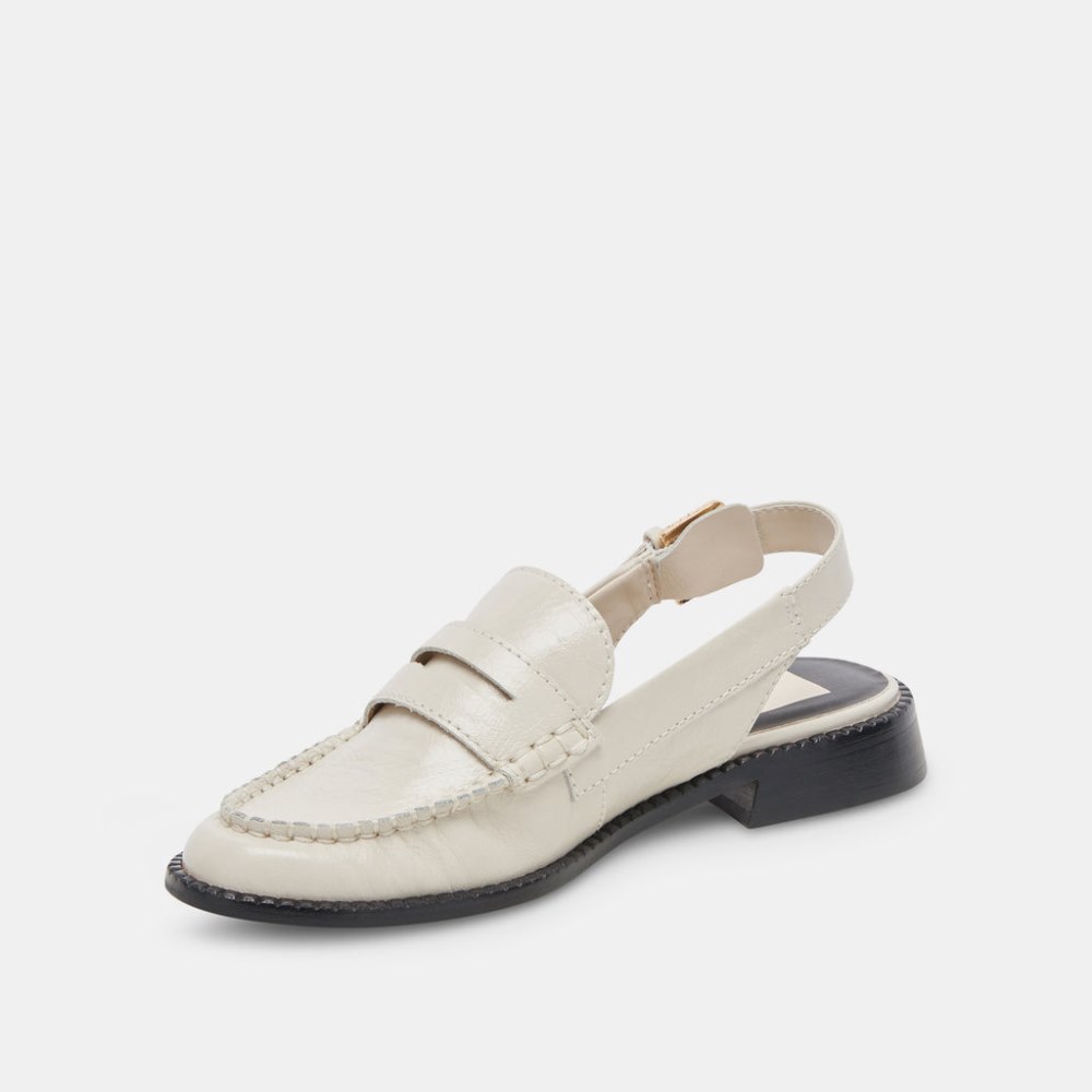 Dolce Vita Hardi Loafers Ivory Crinkle Patent