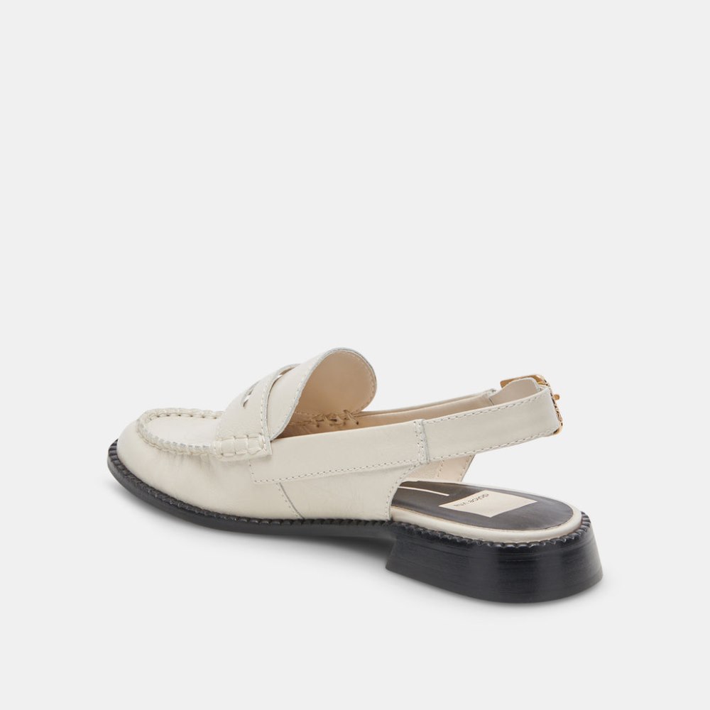 Dolce Vita Hardi Loafers Ivory Crinkle Patent