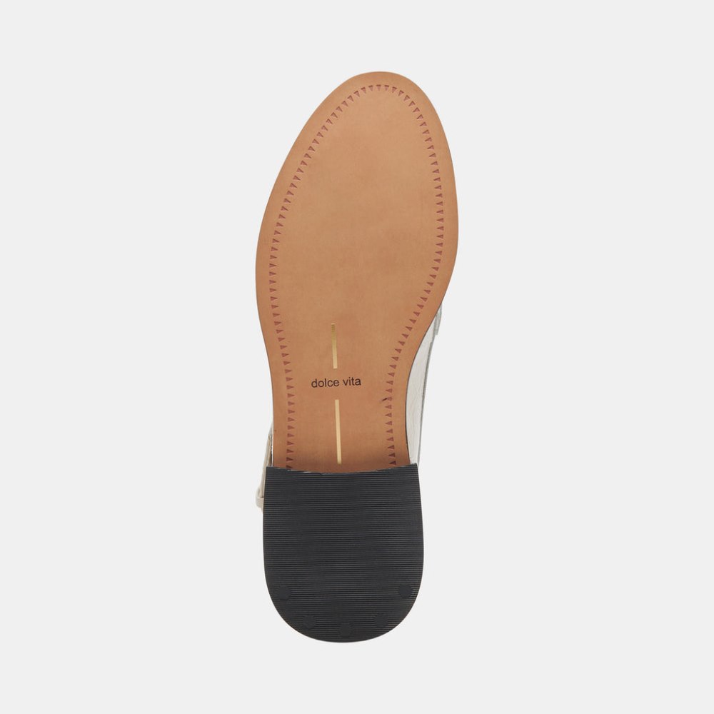 Dolce Vita Hardi Loafers Ivory Crinkle Patent