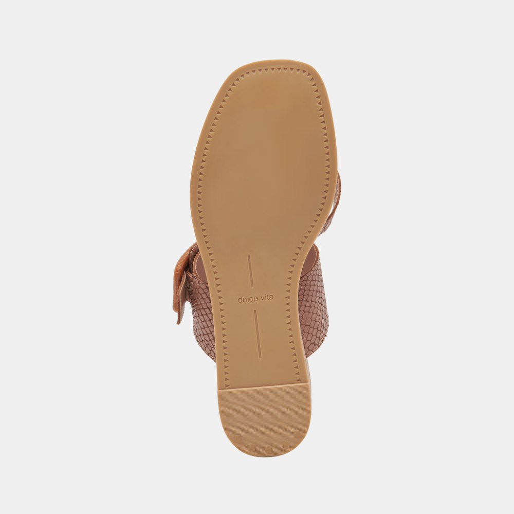 Dolce Vita Perris Sandals Cafe Embossed Leather