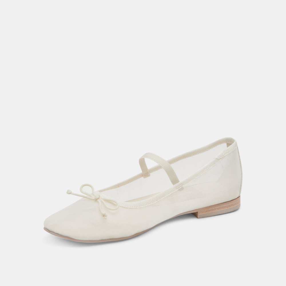 Dolce Vita Cadel Ballet Flats Ivory Mesh
