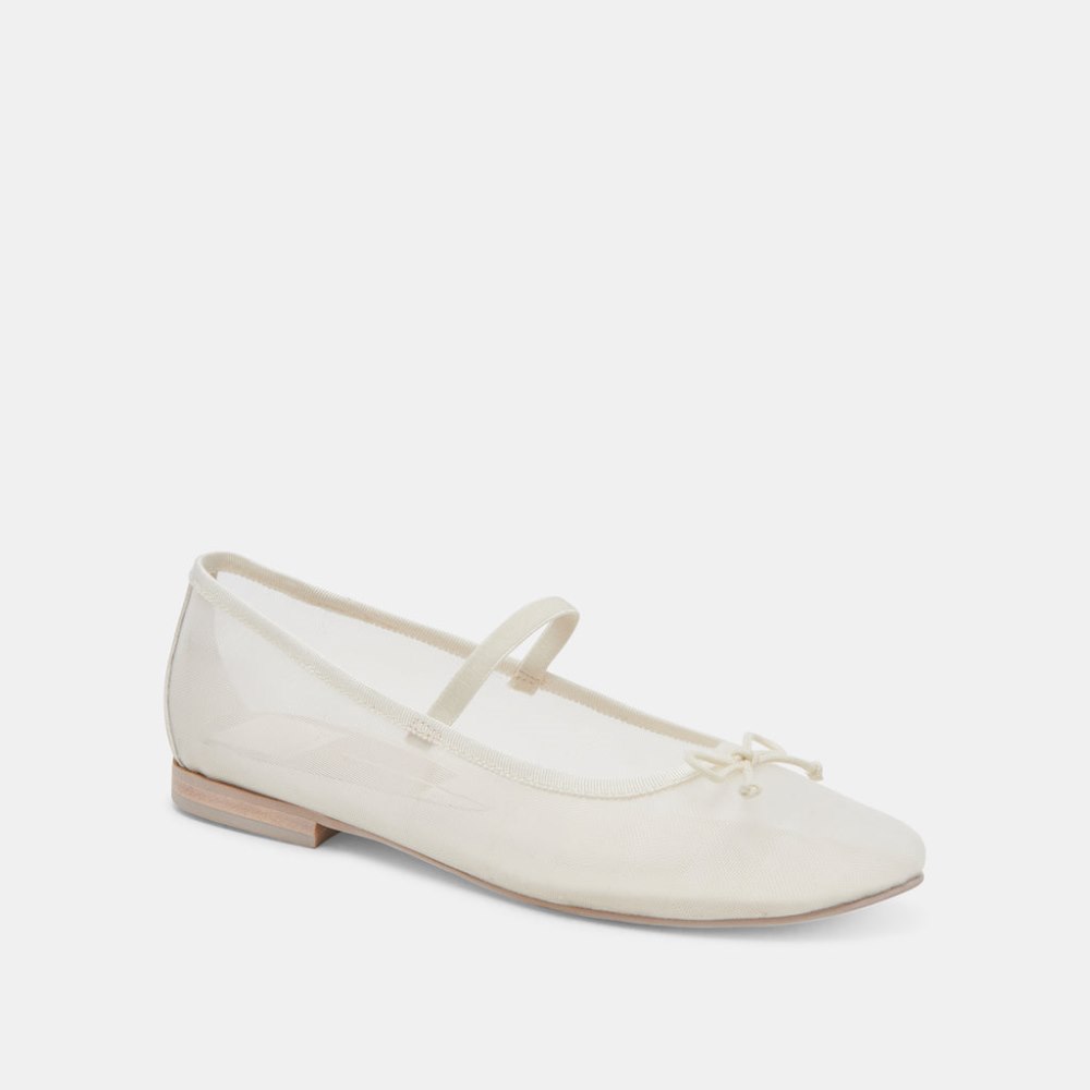 Dolce Vita Cadel Ballet Flats Ivory Mesh