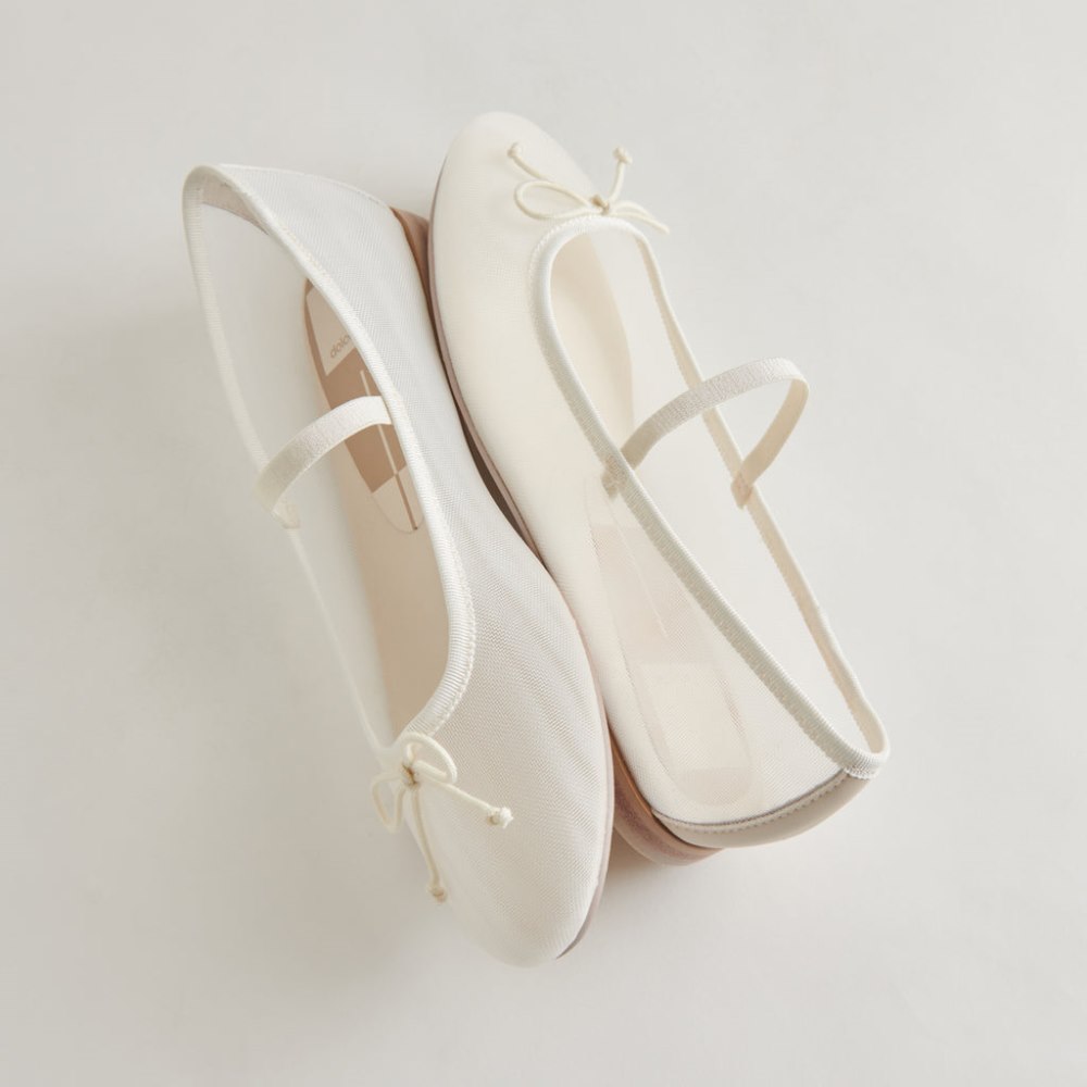 Dolce Vita Cadel Ballet Flats Ivory Mesh