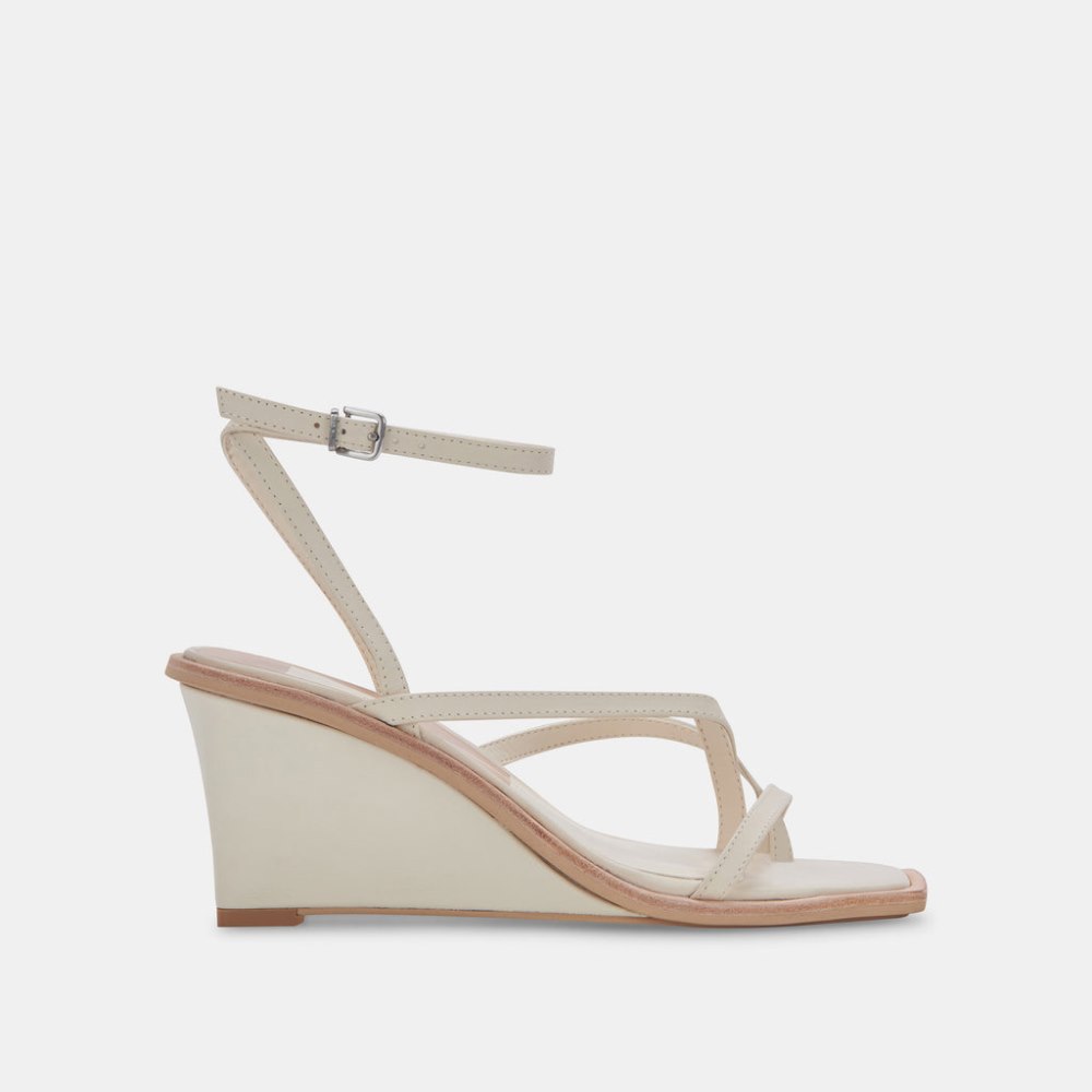 Dolce Vita Gemini Wedges Ivory Leather
