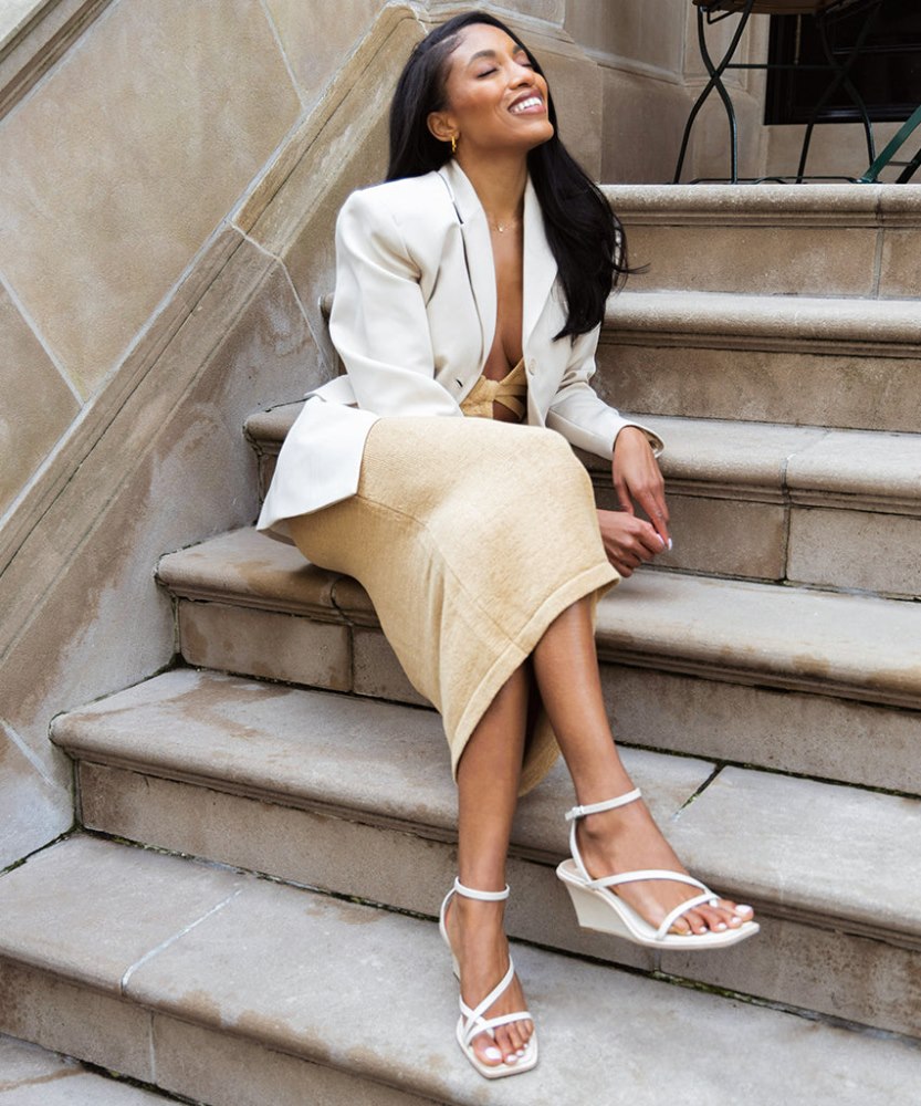 Dolce Vita Gemini Wedges Ivory Leather