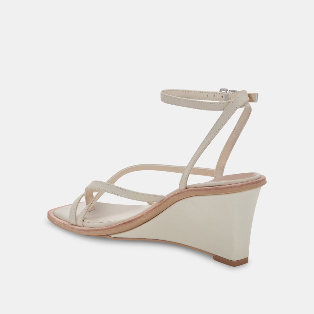 Dolce Vita Gemini Wedges Ivory Leather