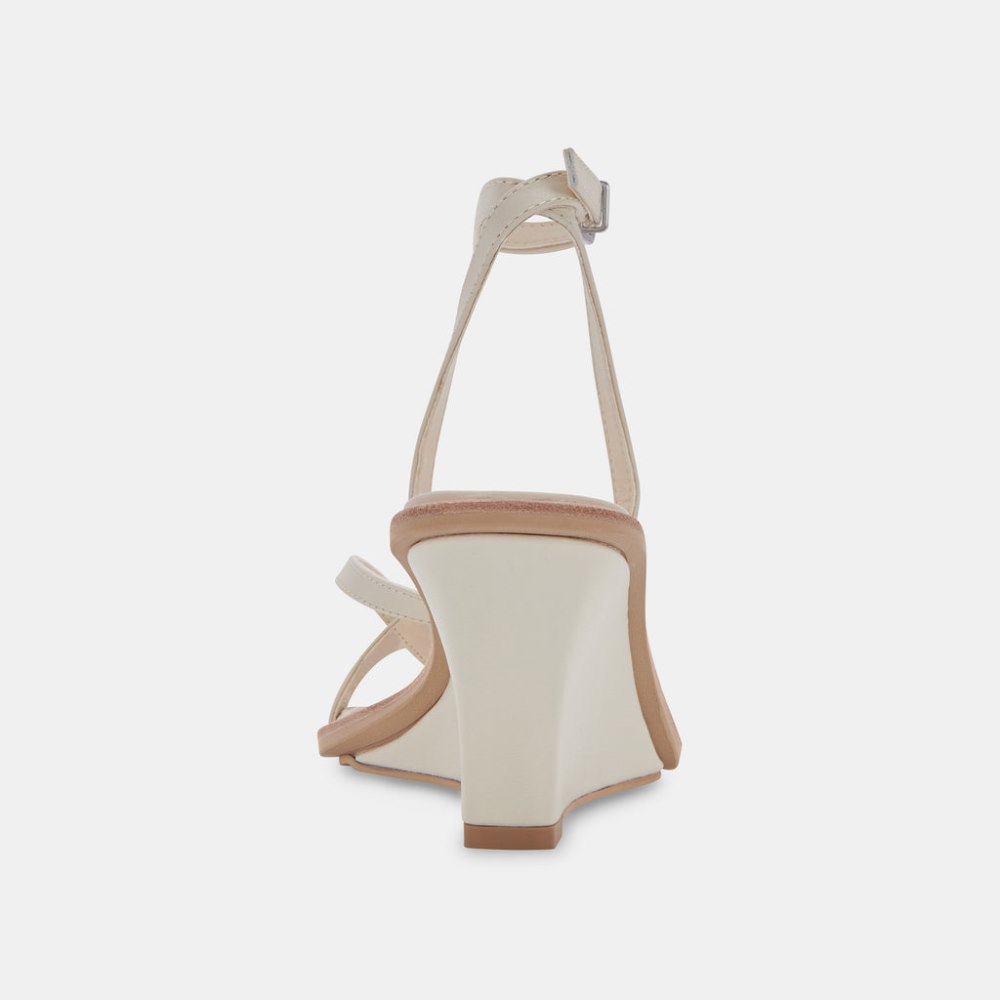 Dolce Vita Gemini Wedges Ivory Leather