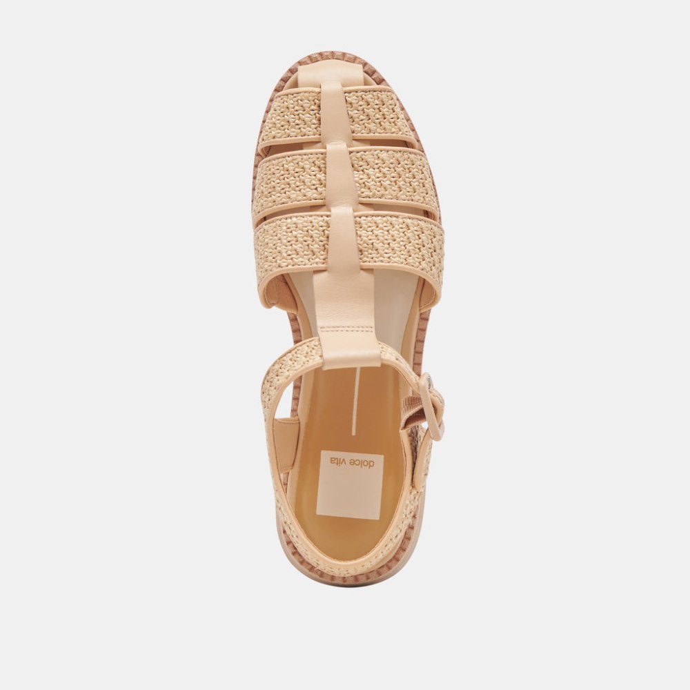 Dolce Vita Holis Sandals Lt Natural Raffia