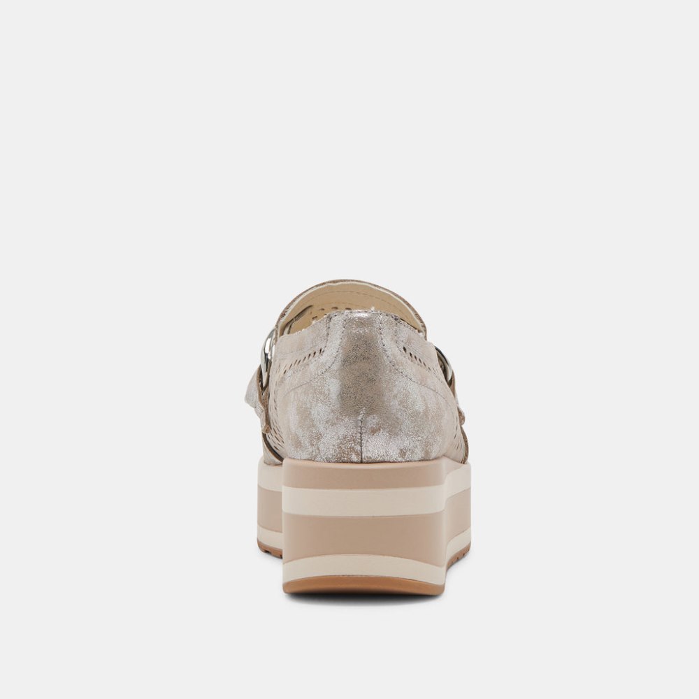Dolce Vita Jhenee Perforated Sneakers Silver Nubuck
