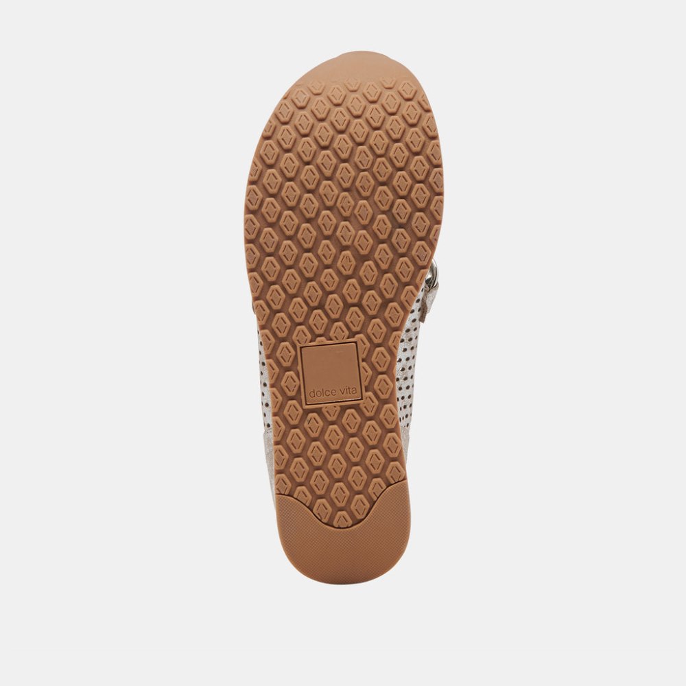 Dolce Vita Jhenee Perforated Sneakers Silver Nubuck