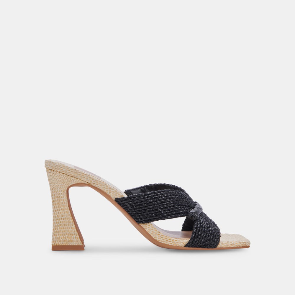 Dolce Vita Nitro Heels Black Raffia