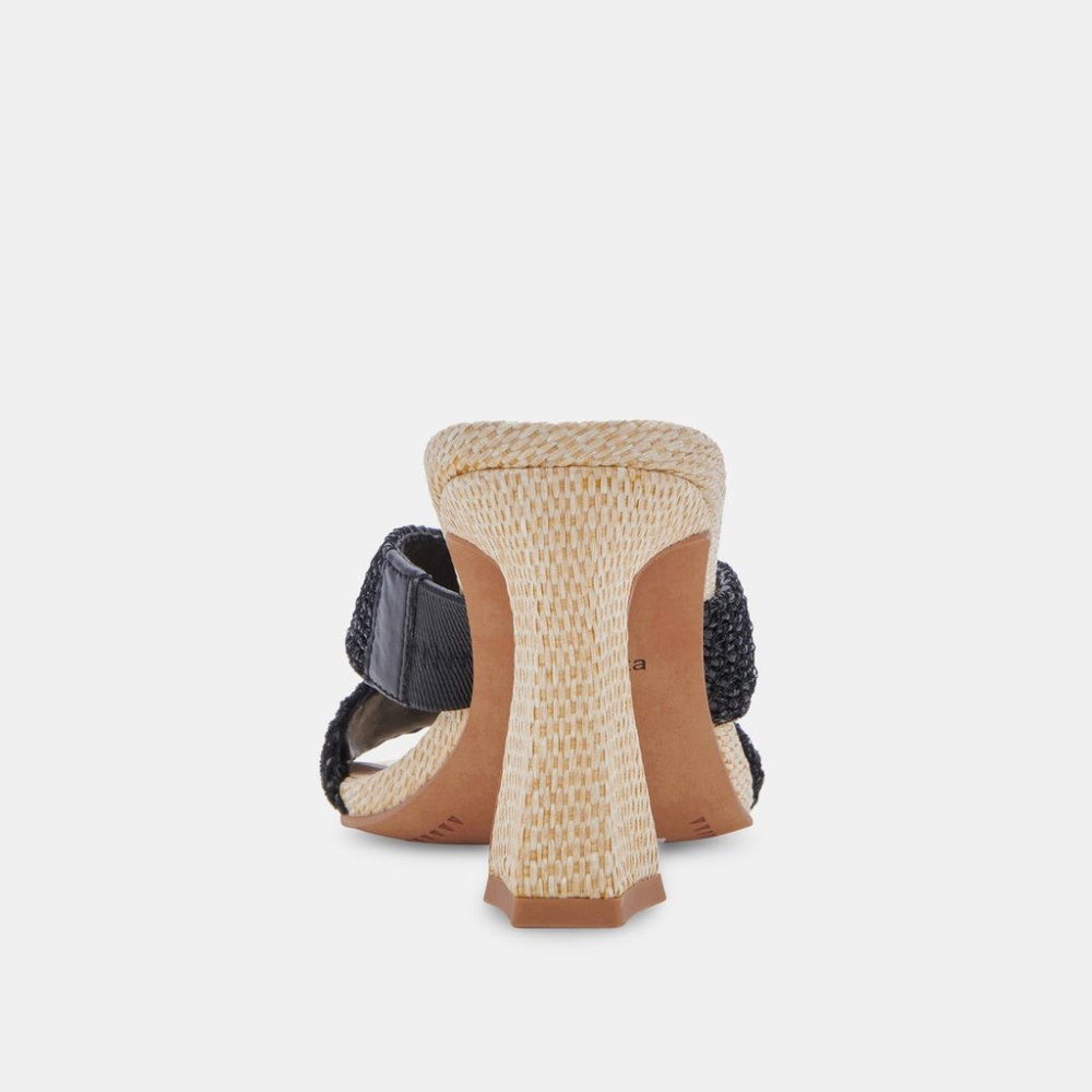 Dolce Vita Nitro Heels Black Raffia