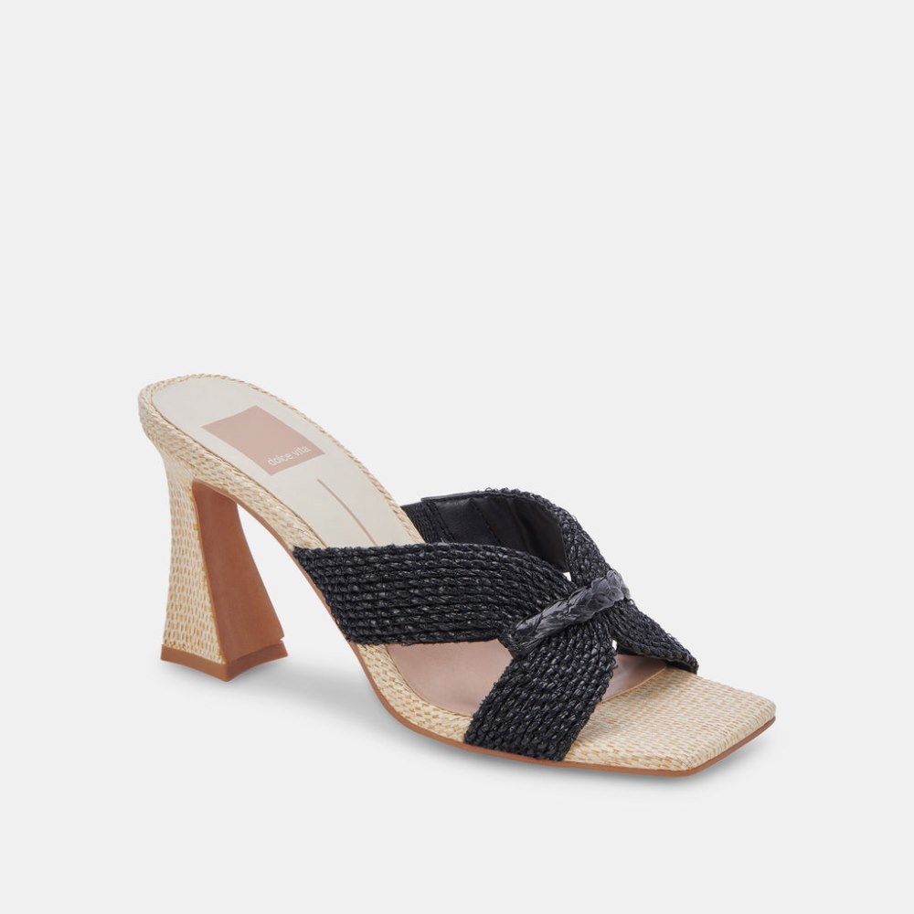 Dolce Vita Nitro Heels Black Raffia