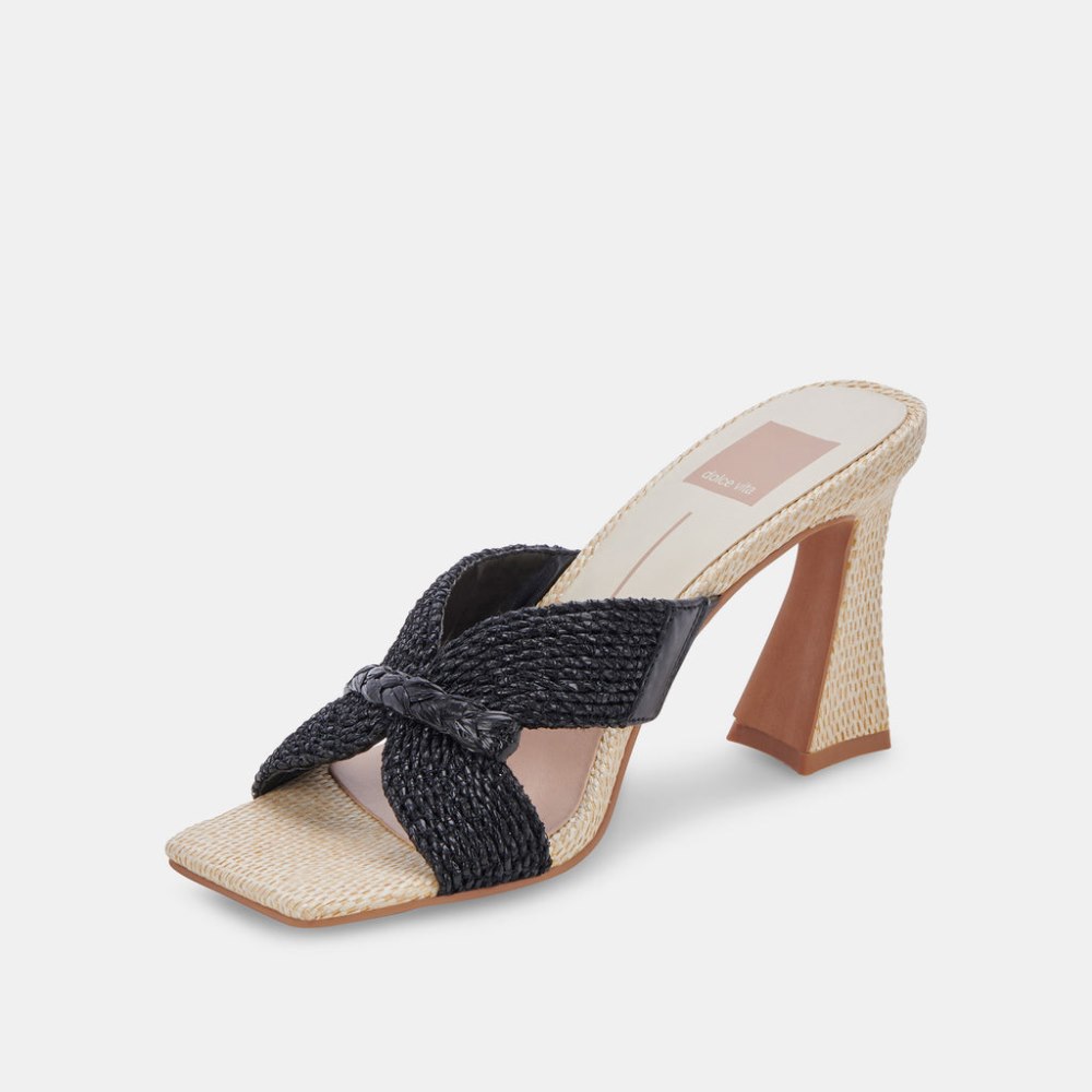Dolce Vita Nitro Heels Black Raffia