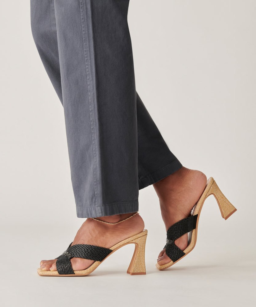 Dolce Vita Nitro Heels Black Raffia