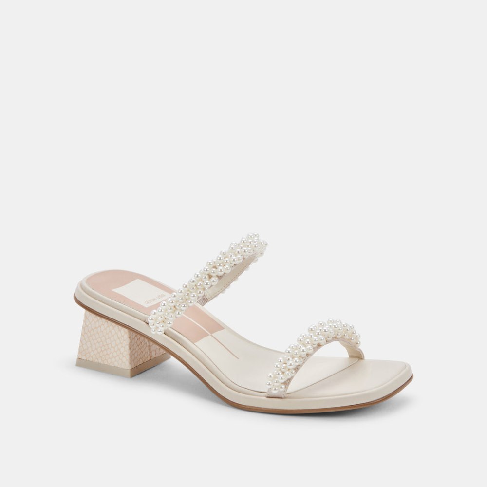 Dolce Vita River Pearl Heels Vanilla Pearls