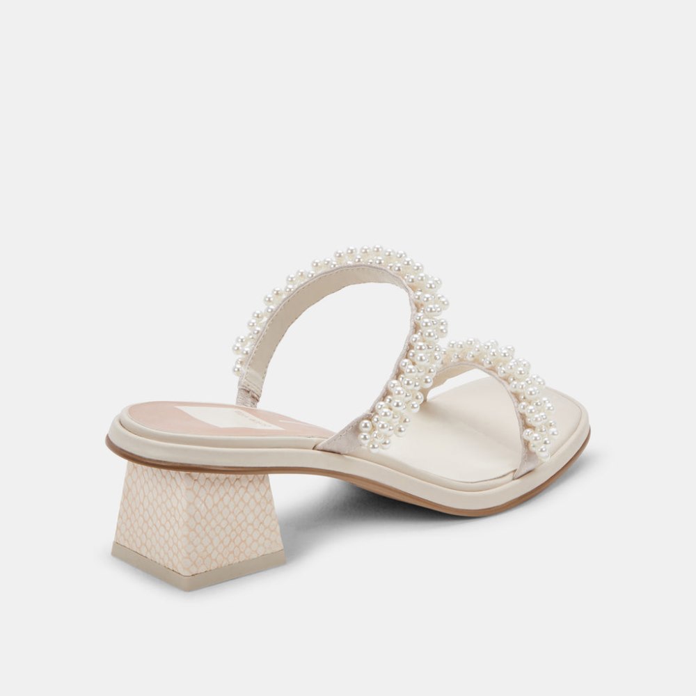 Dolce Vita River Pearl Heels Vanilla Pearls