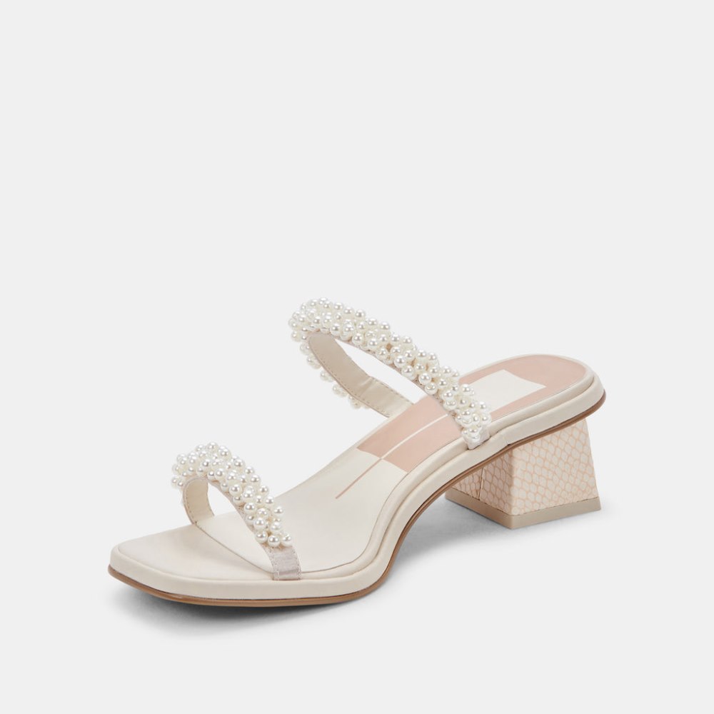 Dolce Vita River Pearl Heels Vanilla Pearls