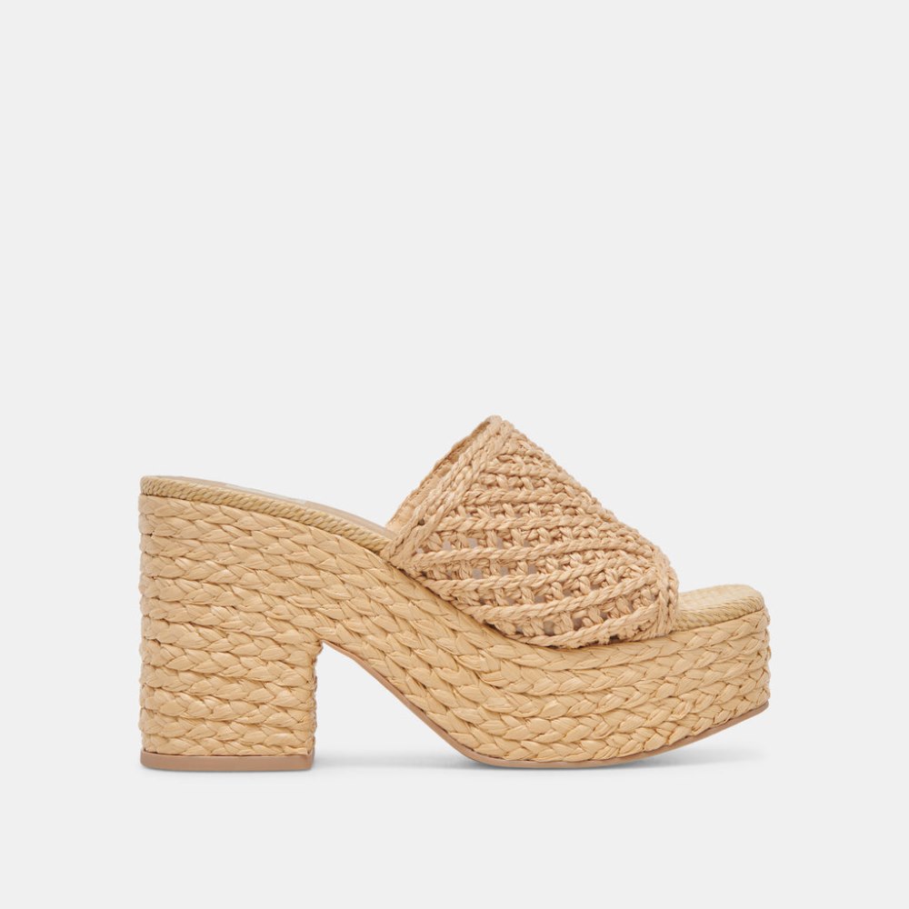 Dolce Vita Lisha Heels Lt Natural Raffia