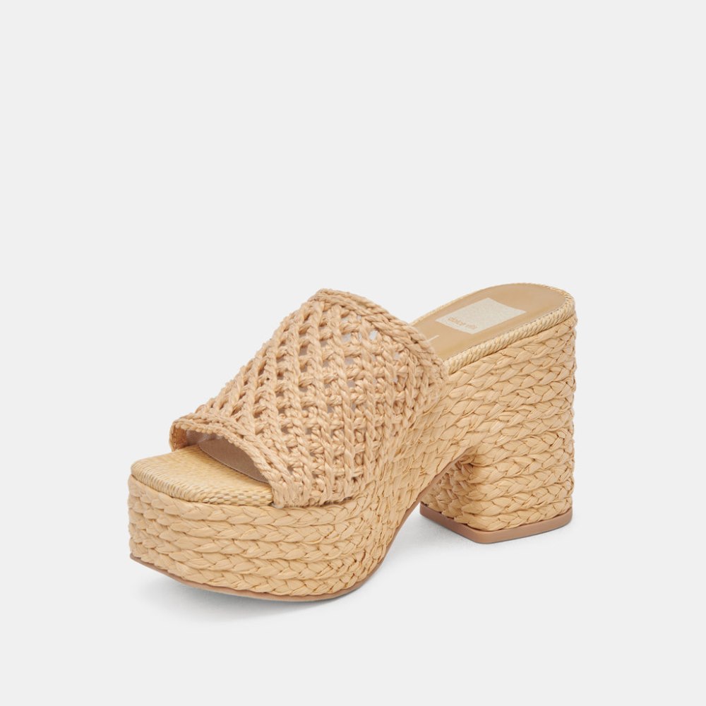 Dolce Vita Lisha Heels Lt Natural Raffia