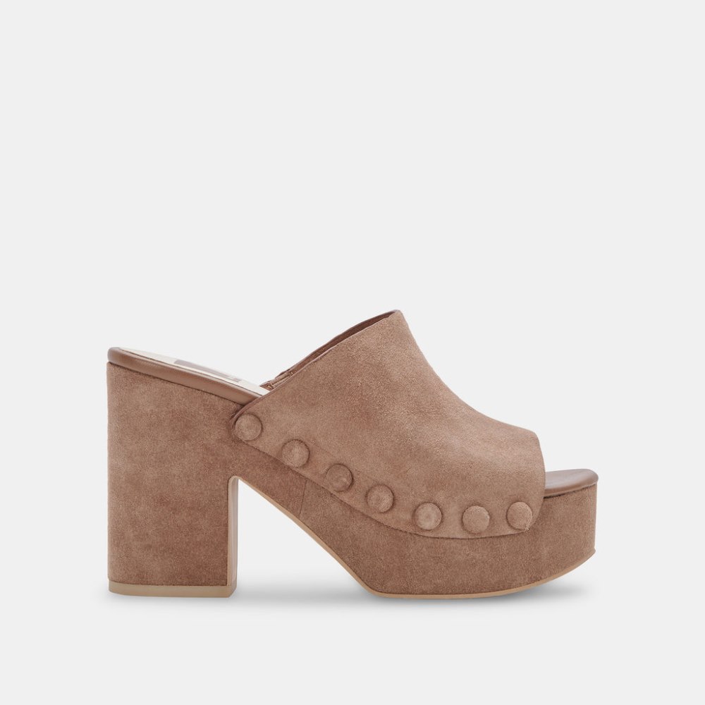 Dolce Vita Emol Heels Mushroom Suede