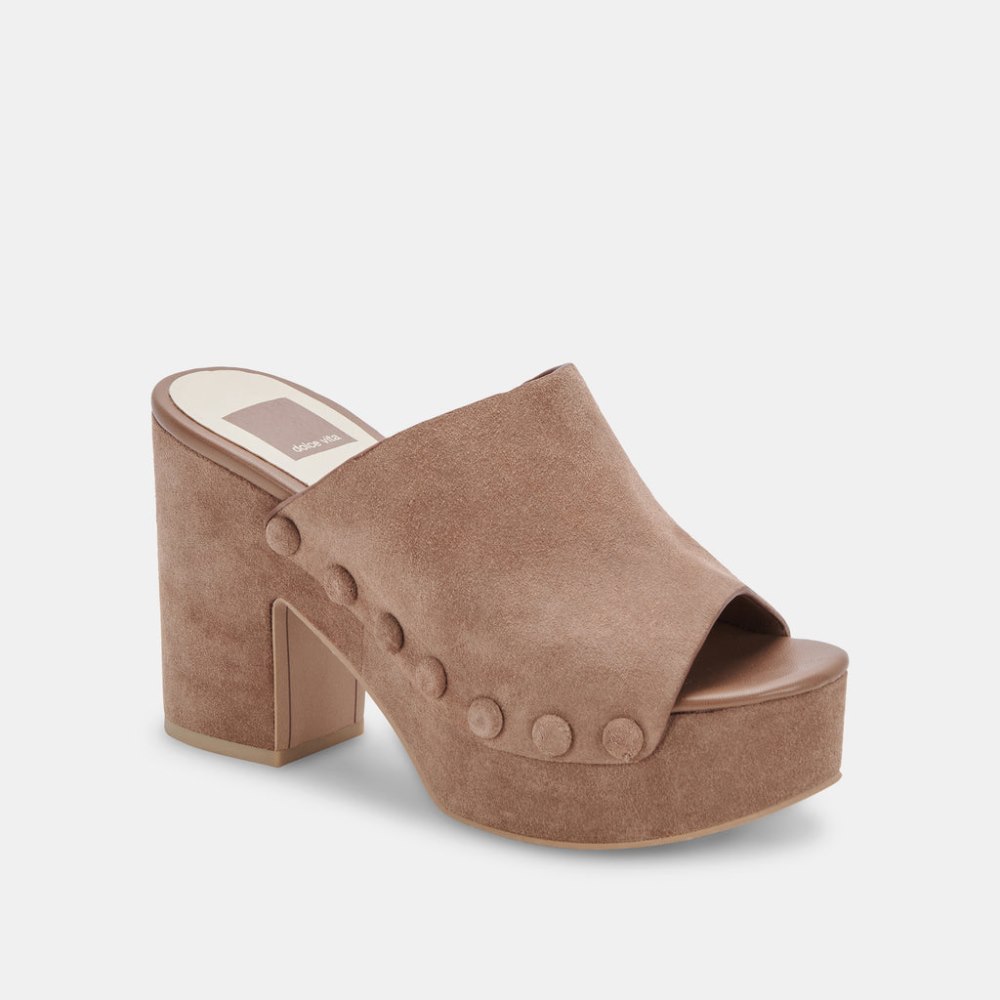 Dolce Vita Emol Heels Mushroom Suede