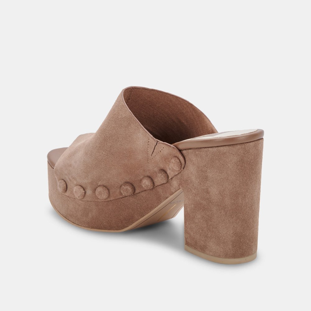 Dolce Vita Emol Heels Mushroom Suede