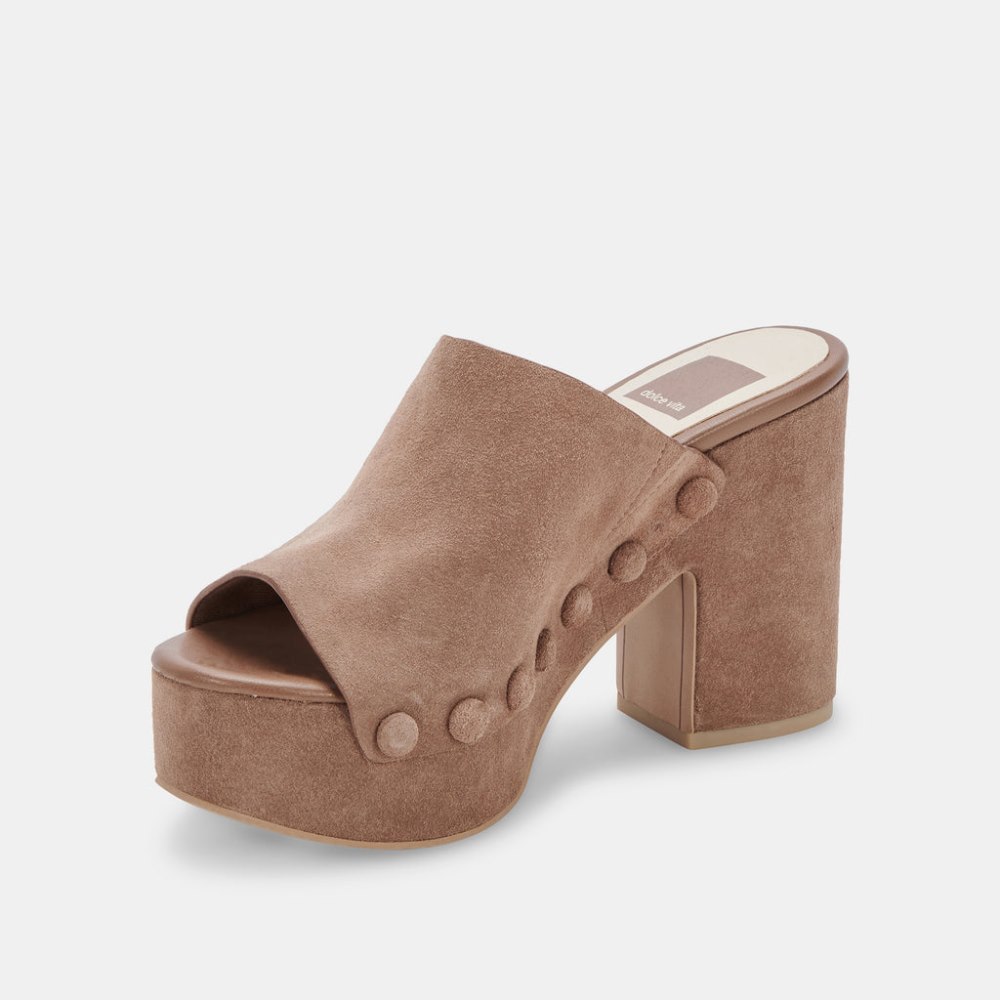 Dolce Vita Emol Heels Mushroom Suede