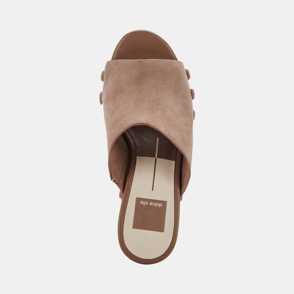 Dolce Vita Emol Heels Mushroom Suede