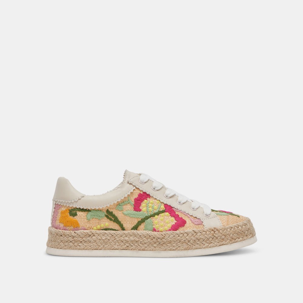 Dolce Vita Azalia Sneakers Floral Multi Raffia