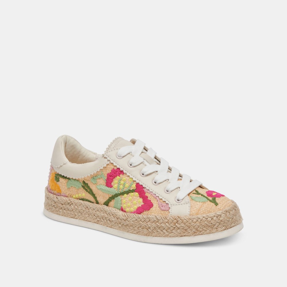 Dolce Vita Azalia Sneakers Floral Multi Raffia