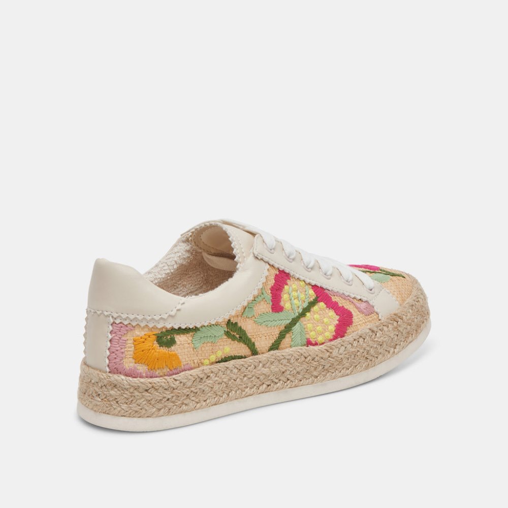 Dolce Vita Azalia Sneakers Floral Multi Raffia