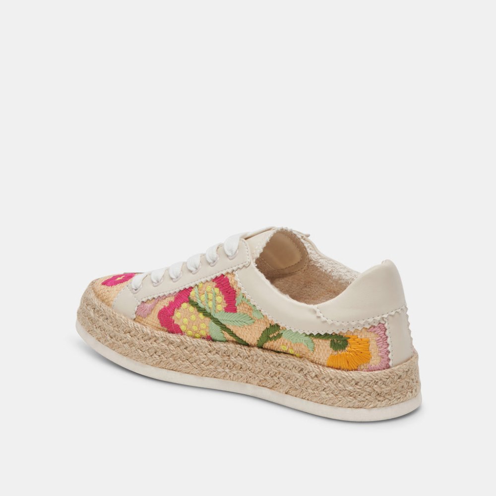 Dolce Vita Azalia Sneakers Floral Multi Raffia