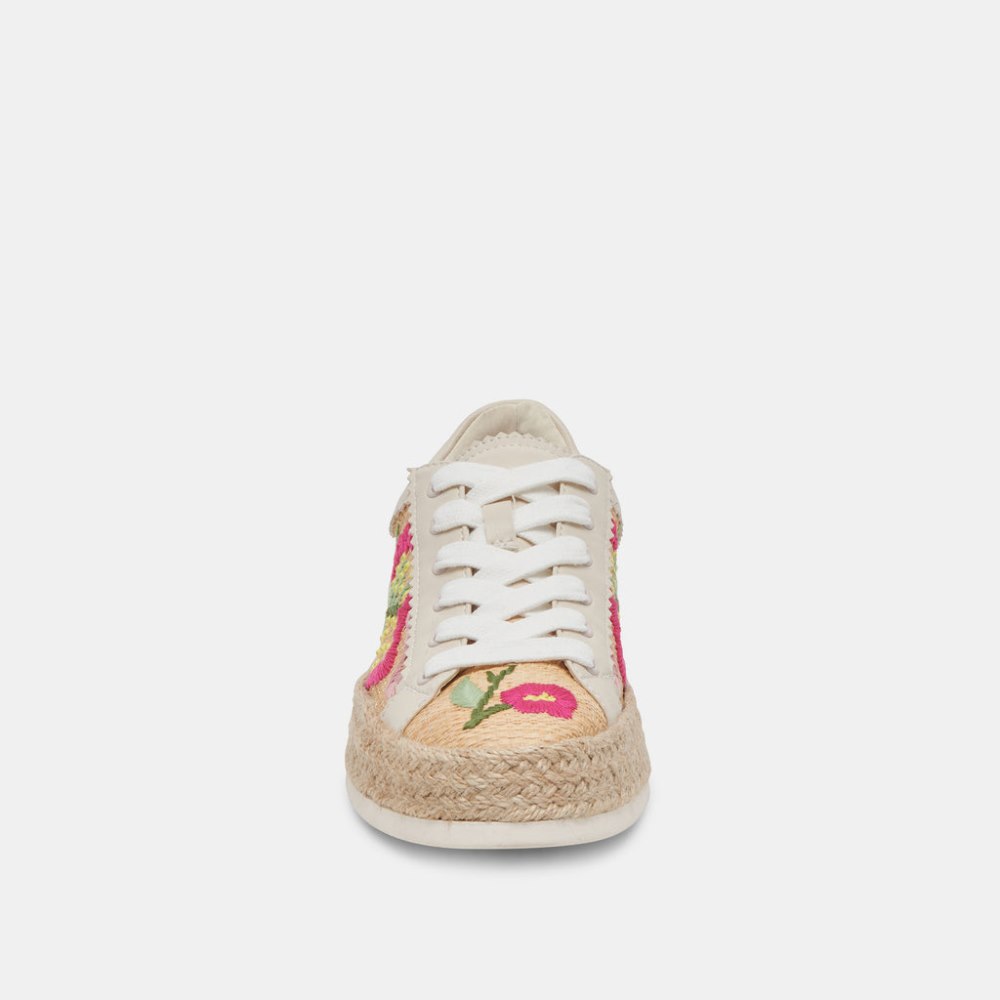 Dolce Vita Azalia Sneakers Floral Multi Raffia