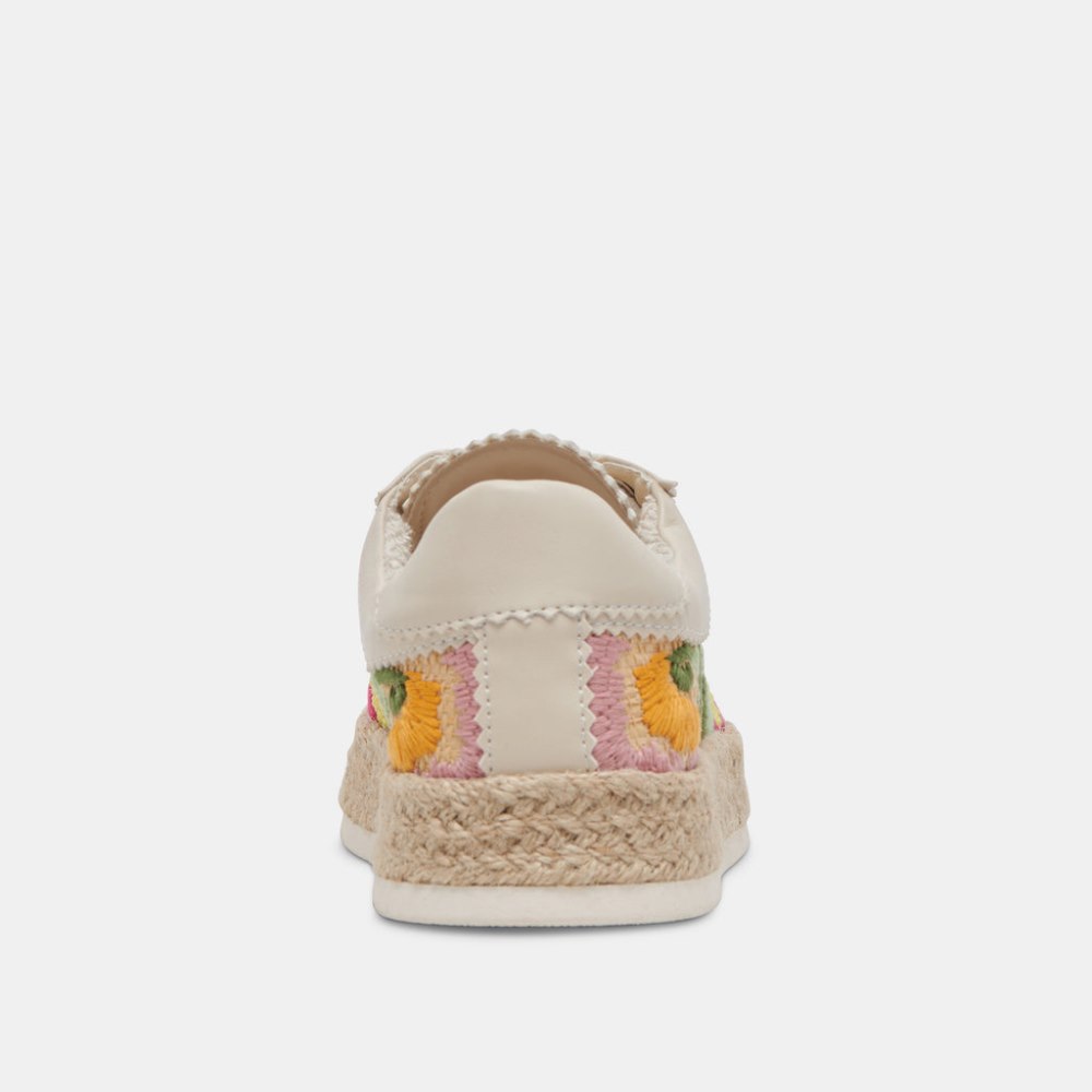 Dolce Vita Azalia Sneakers Floral Multi Raffia
