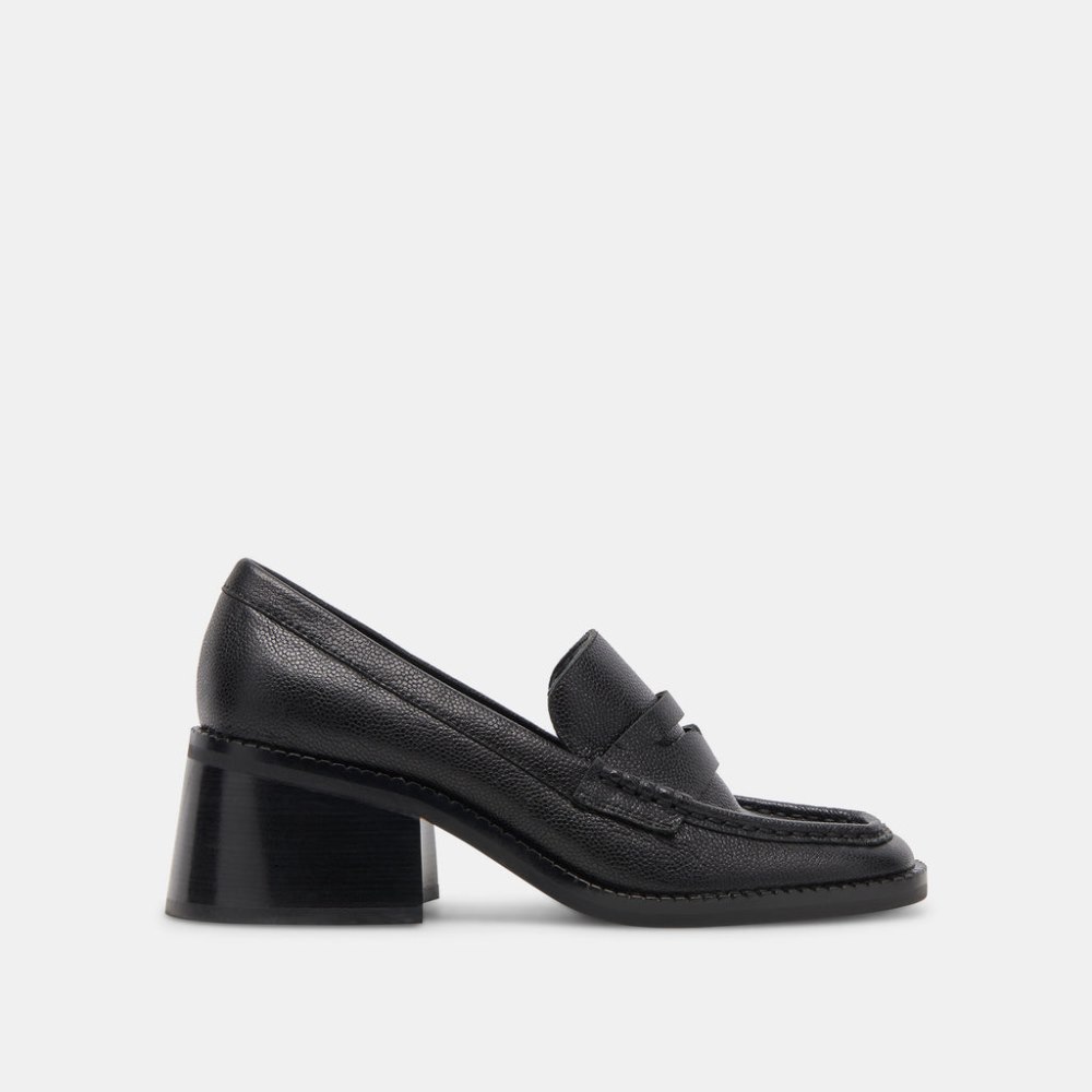 Dolce Vita Talie Loafers Onyx Embossed Leather