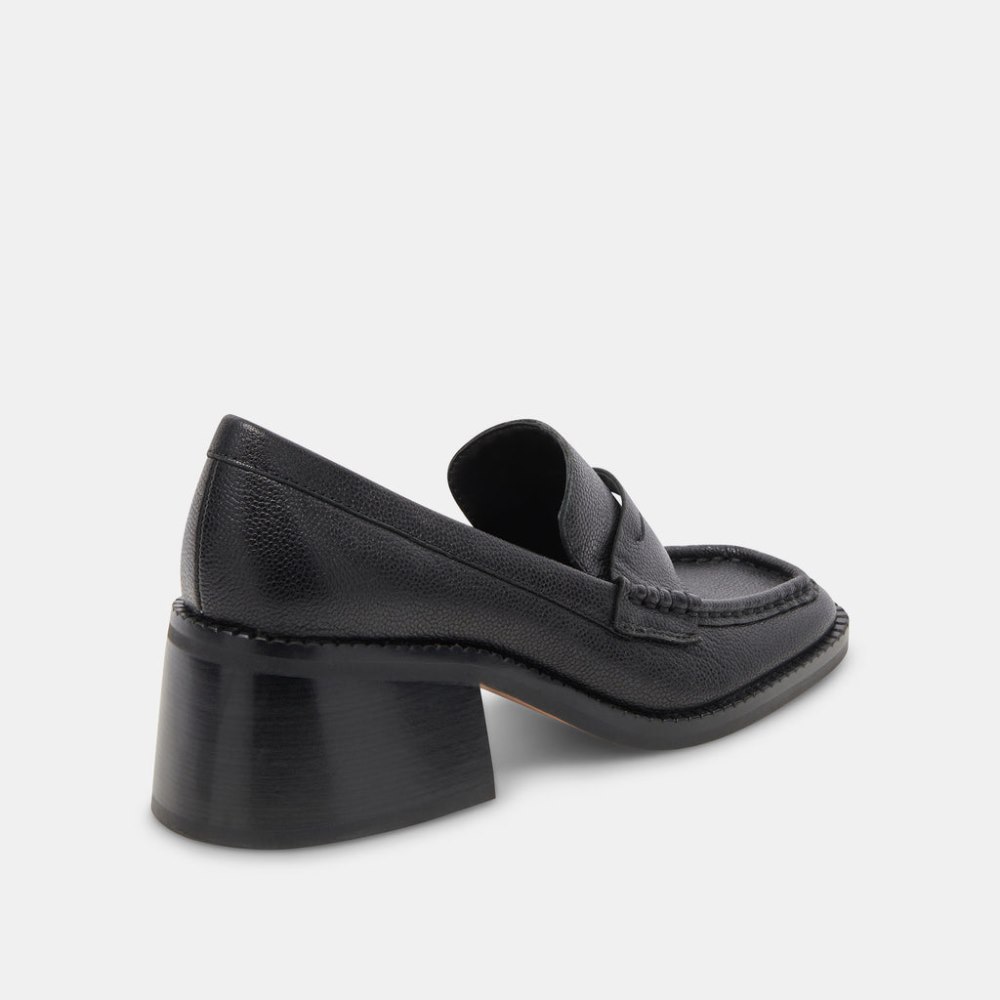 Dolce Vita Talie Loafers Onyx Embossed Leather