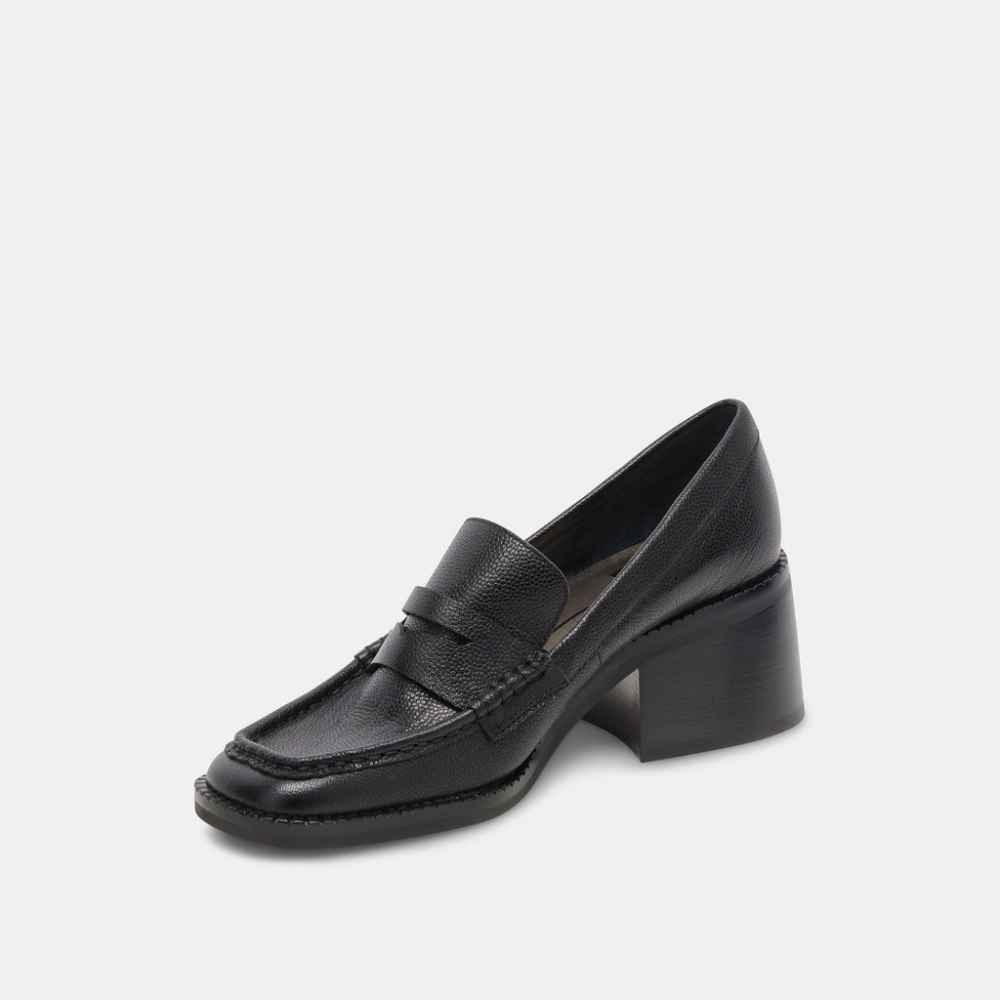 Dolce Vita Talie Loafers Onyx Embossed Leather