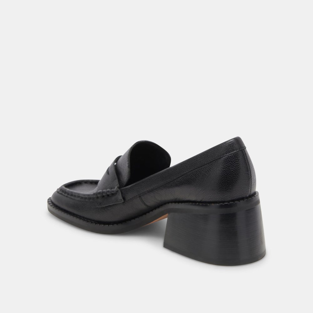 Dolce Vita Talie Loafers Onyx Embossed Leather