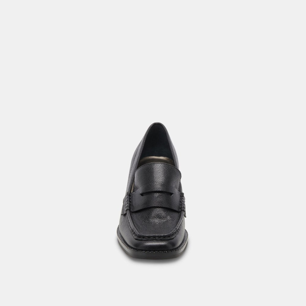 Dolce Vita Talie Loafers Onyx Embossed Leather
