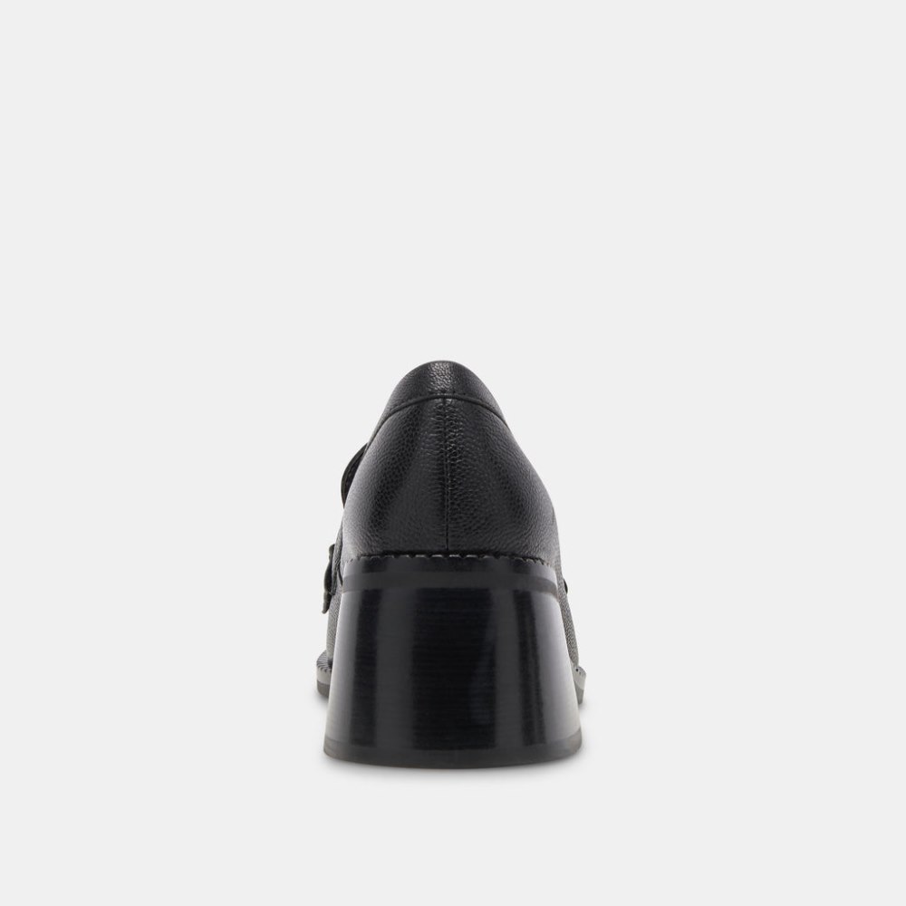 Dolce Vita Talie Loafers Onyx Embossed Leather